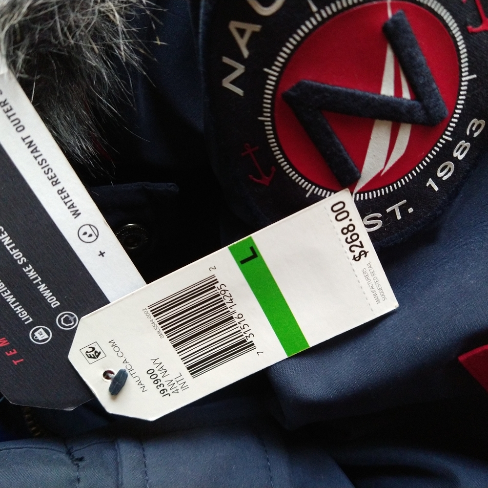 Nautica Men's Heavyweight Parka with Tempasphere Navy - Size Large - Picture 5 of 7